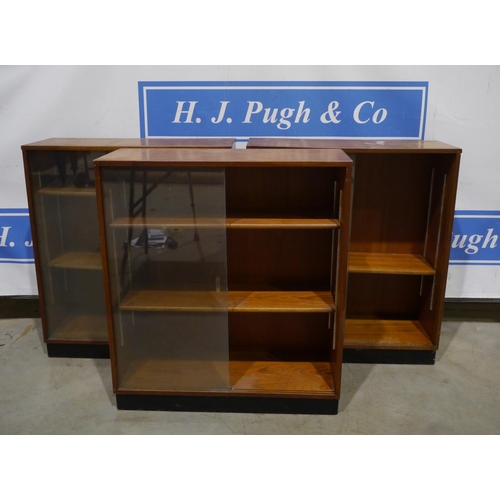 180 - 3 Glass front display cabinets 37x33