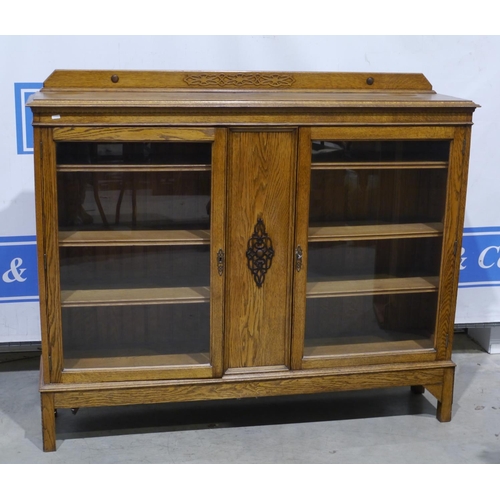 188 - Oak glass front display unit 48x60