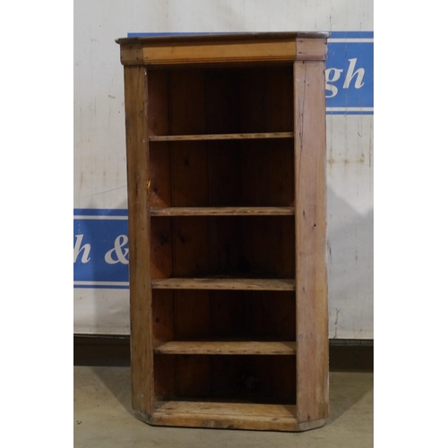 197 - Pine corner cupboard 46x25.5