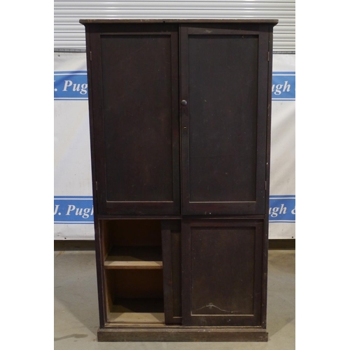 206 - Stained pine cupboard 78