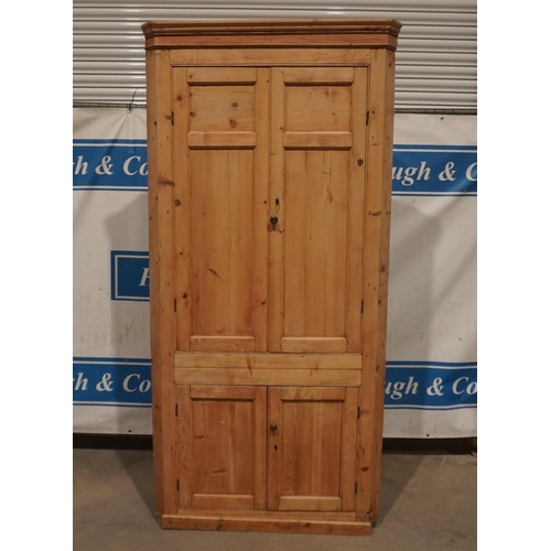 214 - Pine corner cupboard 88x41