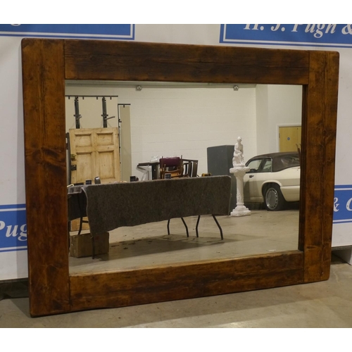 215 - Large pine framed mirror 60x77