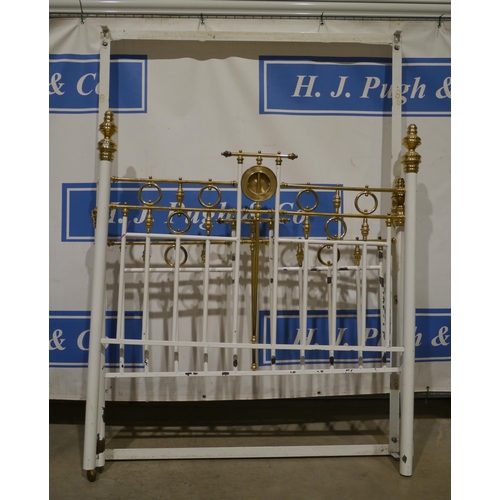 229 - Painted metal double bed frame 54