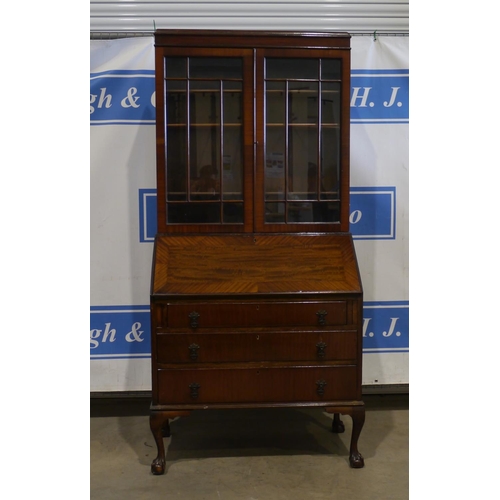 248 - Display cabinet on secretaire 75x35x17