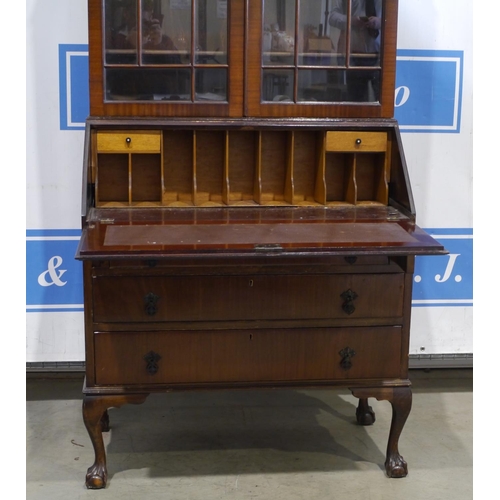 248 - Display cabinet on secretaire 75x35x17