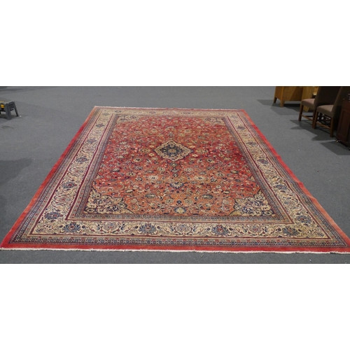 275 - Red patterned rug 17x11