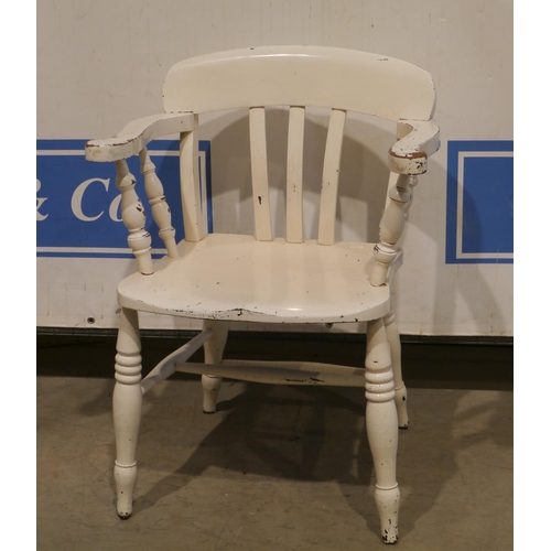 31 - Painted pine arm chair
