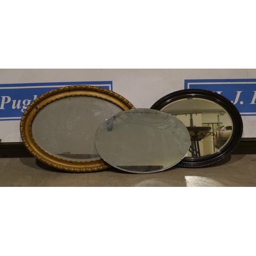 313 - 3 Oval mirrors