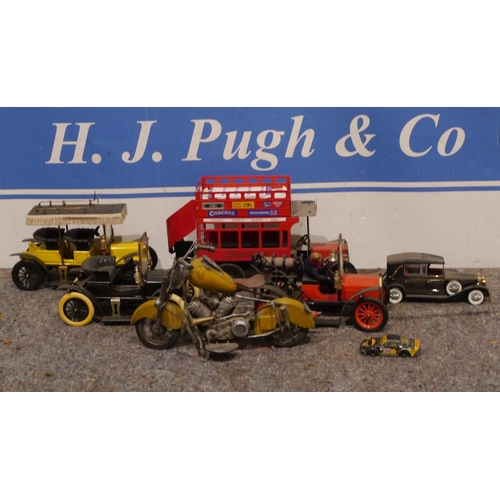 319 - Vintage car and bike models