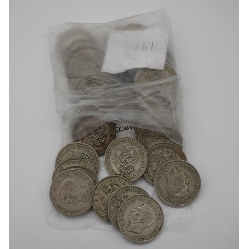 546 - Quantity of George VI two shilling coins dated 1942, approx 440g