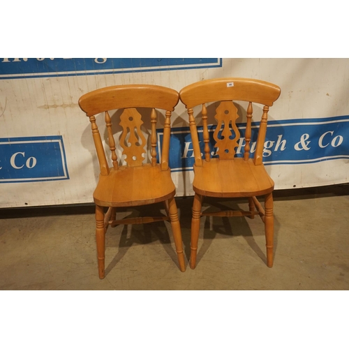 55 - 2 Modern pine chairs