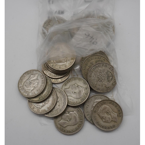 551 - Quantity of George VI two shilling coins dated 1946, approx 290g