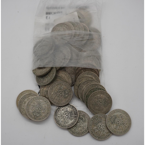 552 - Quantity of George VI two shilling coins dated 1940, approx 545g