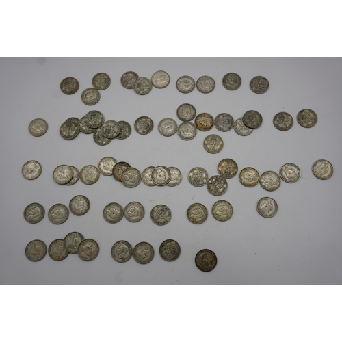 578 - Quantity of Scottish George VI shillings dated 937-41, approx 350g