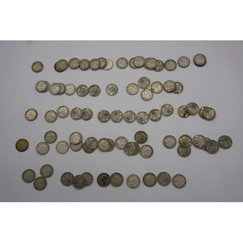 579 - Quantity of Scottish George VI shillings dated 1942-46, approx 450g