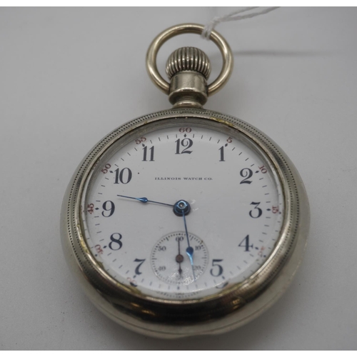 590 - Illinois railroad grade, 24hr dial, 17 jewel movement. Good original condition, perfect dial, 1916