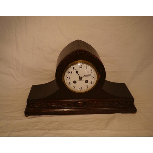 643 - 8 Day Russells Ltd of Liverpool Victorian wooden striking mantle clock with French movement dating f... 