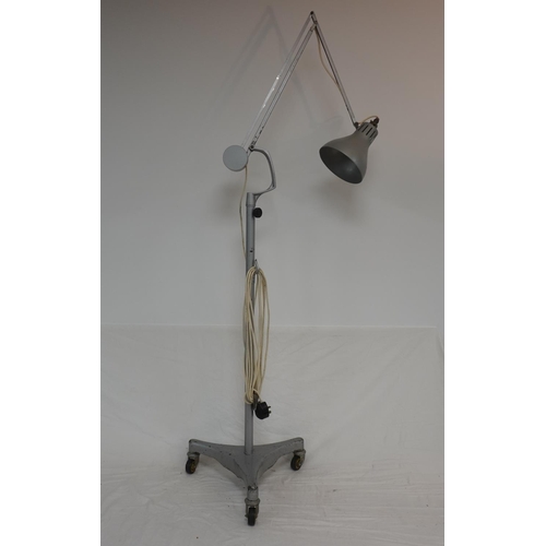 672 - Horstman angle poise lamp on wheeled base