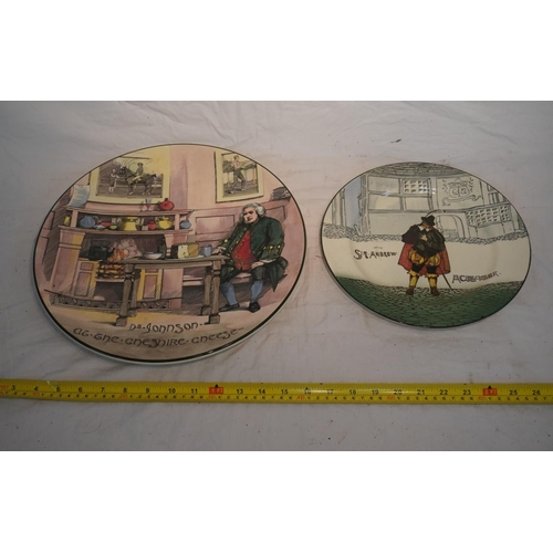 687 - 2 Royal Doulton plates. Dr Johnson 13 1/2