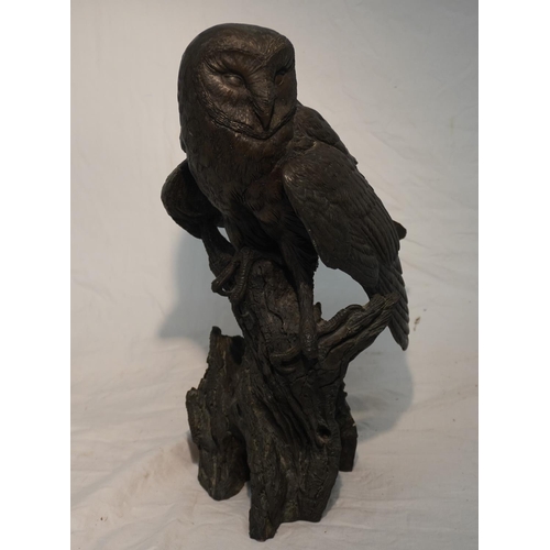 726 - Large bronze owl C.1980's Limited Edition, 13 1/2
