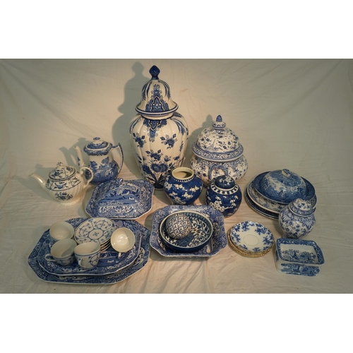 739 - Quantity of assorted blue and white china including Spode