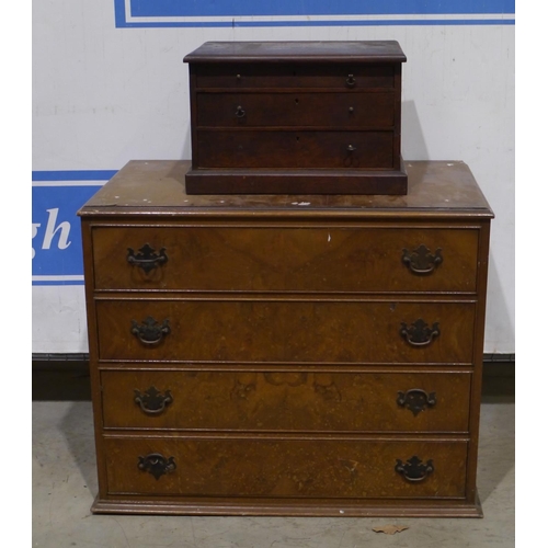 74 - Chest of 4 drawers and small chest of 3 drawers