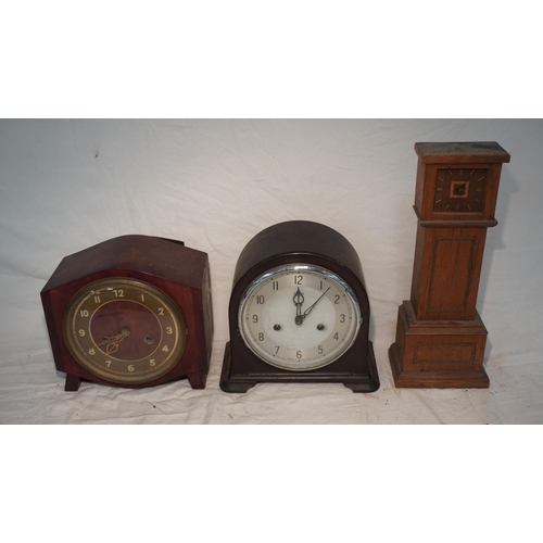 775 - 2 Smiths mantle clocks and one other