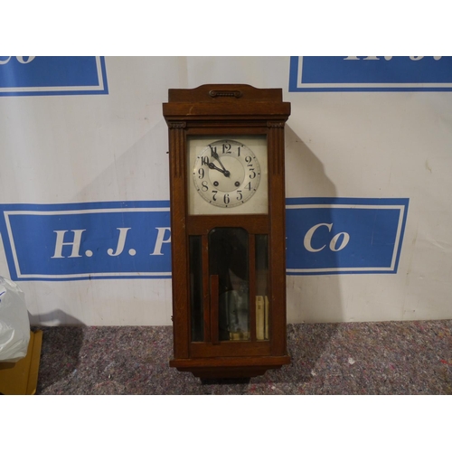 817 - Oak wall clock