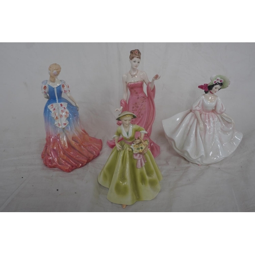 840 - 4 - Royal Doulton and Coalport lady figurines