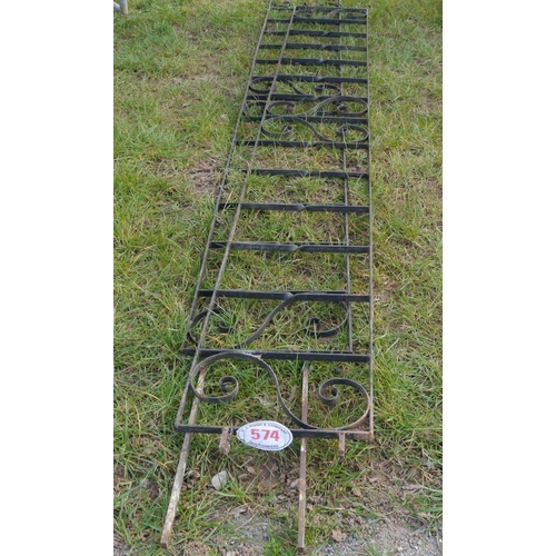 Wrought iron panels 2x9ft 6