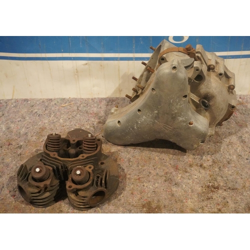 130 - BSA cylinder head, case and timing cover