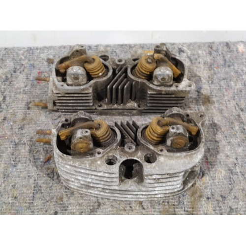 208 - Pair of cylinder heads possibly Norton