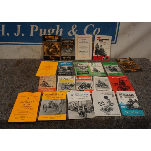 230 - Pioneer Run programmes from No. 16-40 1952-57