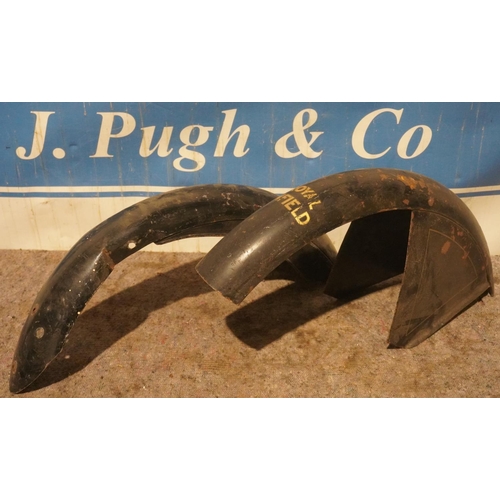 258 - Pair of Royal Enfield pre war mudguards