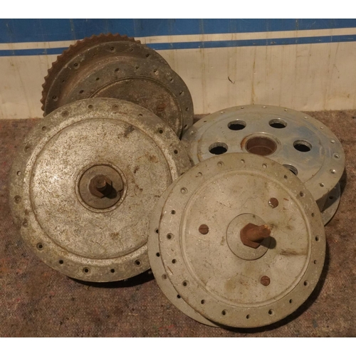 268 - 4 Royal Enfield wheel hubs