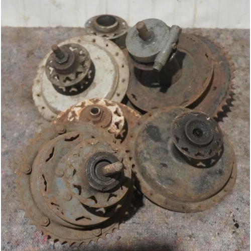 269 - 6 Assorted wheel hubs mainly BSA Bantam