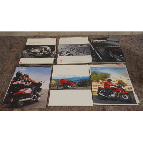 343 - Selection of Honda motorbike sales brochures