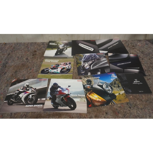 344 - Selection of Honda motorcycle sales brochures