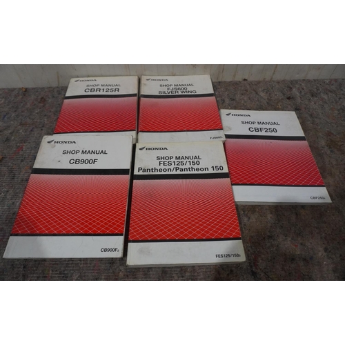 348 - Honda shop manuals -5 dealer copies