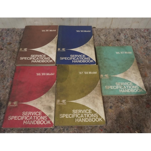 349 - Kawasaki service specification handbooks 1986-91