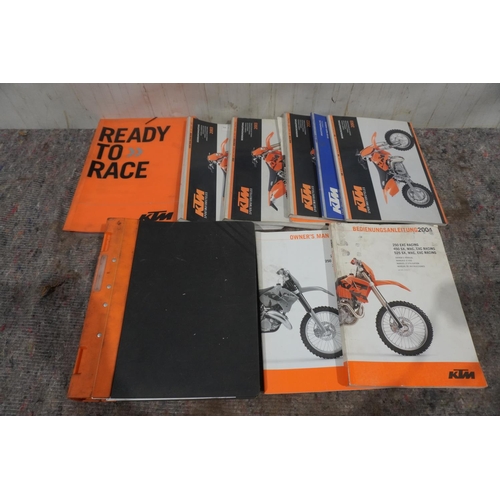 354 - Selection of KTM owners manuals/spare parts books