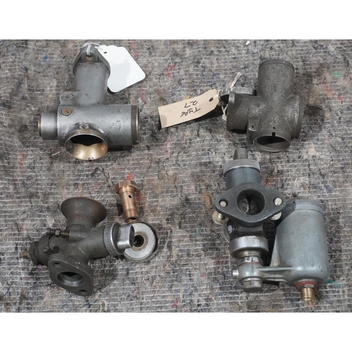 387 - AMAL brass carburettors and others to include T27, TT, 289