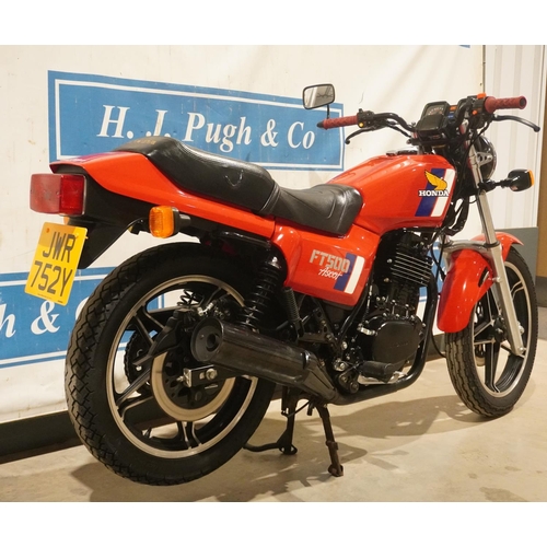 613 - Honda FT500 Ascot motorcycle. 1983. MOT til Feb 2022. 8719miles showing. Imported, registered on 9.3... 