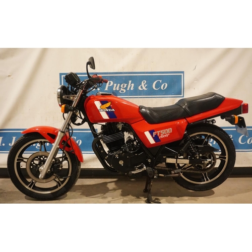 613 - Honda FT500 Ascot motorcycle. 1983. MOT til Feb 2022. 8719miles showing. Imported, registered on 9.3... 