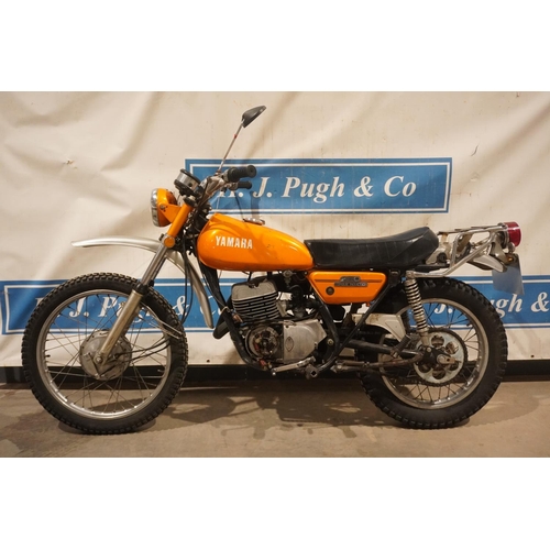 614 - Yamaha DT250 motorcycle. 1972. Matching engine and frame numbers, 9233miles showing. This bike has b... 