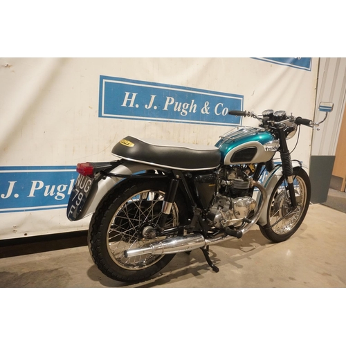 619 - Triumph Tiger T100 motorcycle. 1968. Matching engine and frame numbers. Starts and runs. This bike h... 