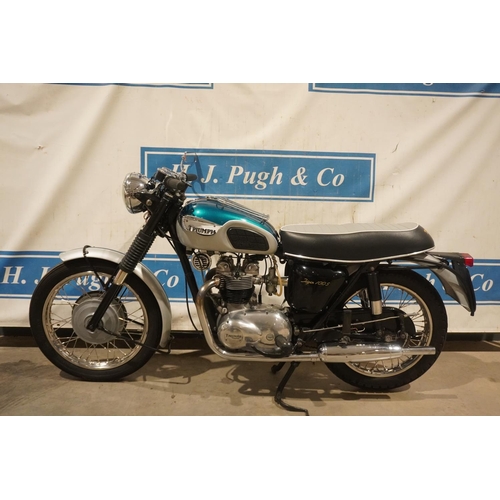 619 - Triumph Tiger T100 motorcycle. 1968. Matching engine and frame numbers. Starts and runs. This bike h... 