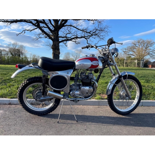 624 - Triumph Faber 500cc motorcycle. 1969 Engine. Engine overhauled, wheels rebuilt with alloy rims, new ... 