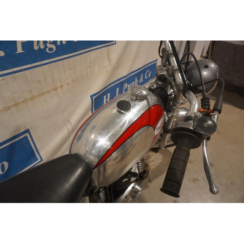 624 - Triumph Faber 500cc motorcycle. 1969 Engine. Engine overhauled, wheels rebuilt with alloy rims, new ... 