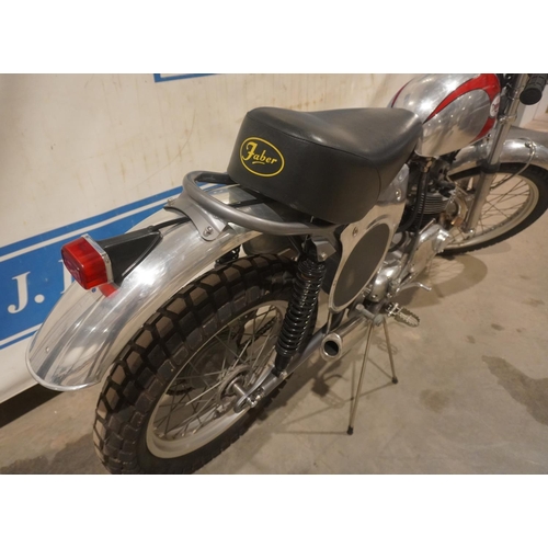 624 - Triumph Faber 500cc motorcycle. 1969 Engine. Engine overhauled, wheels rebuilt with alloy rims, new ... 